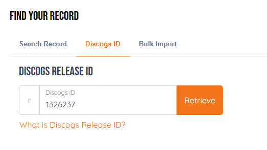 Paste the ID and click "Retrieve".